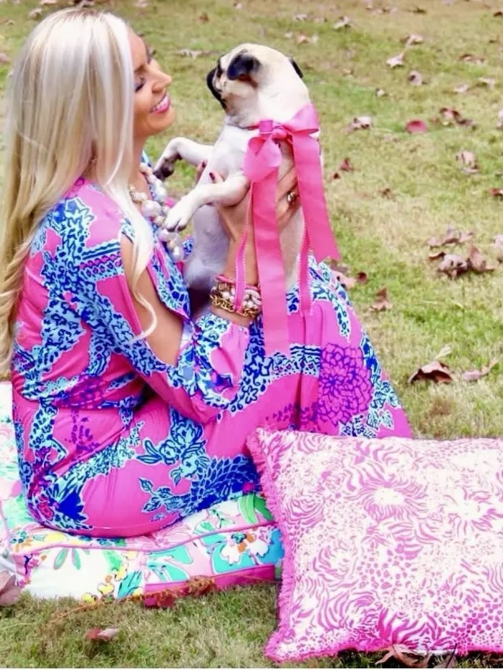 Lilly Pulitzer Ashlynn maxi dress in the "Pop on the Square" print